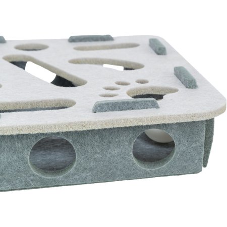 Interaktivní hra pro kočky Hole�n�Roll – box, ø 30 × 7.5 cm, filc, šedá