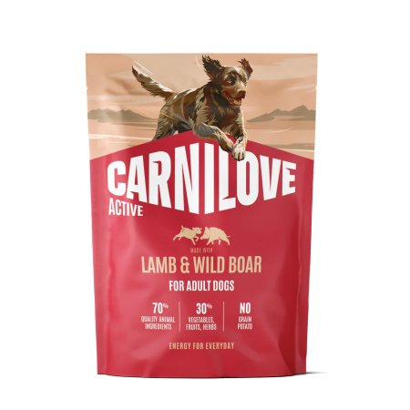 Carnilove Active Dog Dry Made with Lamb & Wild Boar for Adult All Breeds 1,5 kg