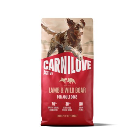 Carnilove Active Dog Dry Made with Lamb & Wild Boar for Adult All Breeds 12 kg