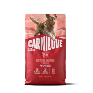 Carnilove Active Dog Dry Made with Venison & Reindeer & Wild Boar for Active Adult All Breeds 4 kg
