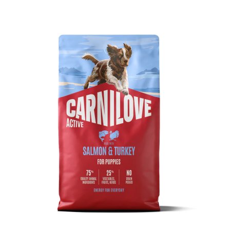 Carnilove Active Dog Dry Made with Salmon & Turkey for Puppies 4 kg