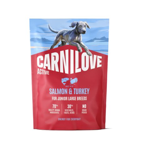 Carnilove Active Dog Dry Made with Salmon & Turkey for Junior Large Breeds 1,5 kg