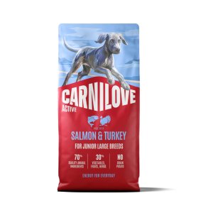 Carnilove Active Dog Dry Made with Salmon & Turkey for Junior Large Breeds 12 kg