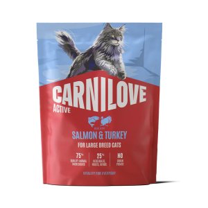 Carnilove Active Cat Dry Made with Salmon & Turkey for Adult Large Breeds 400 g
