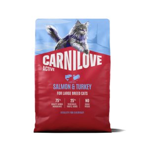 Carnilove Active Cat Dry Made with Salmon & Turkey for Adult Large Breeds 2 kg