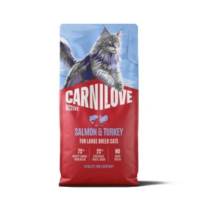 Carnilove Active Cat Dry Made with Salmon & Turkey for Adult Large Breeds 6 kg