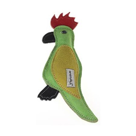 Hračka pes animALL Papoušek kůže, barevný 22cm