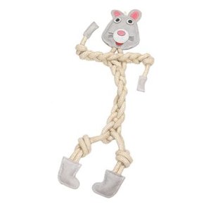 Hračka pes animALL Králík kůže+lano Mr.Roper 57cm