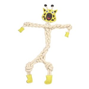 Hračka pes animALL Žirafa kůže+lano Mr.Roper 78cm