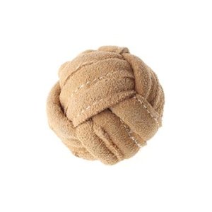 Hračka pes animALL Kožený míč kůže, natural S 6cm