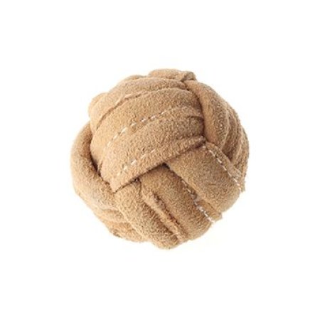 Hračka pes animALL Kožený míč kůže, natural S 6cm