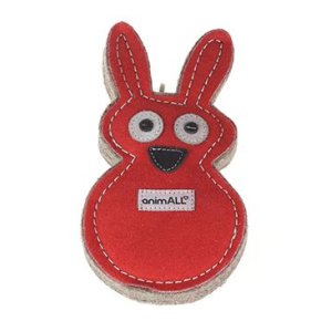 Hračka pes animALL Králík kůže, barevný 18x11cm
