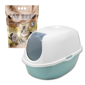 SET WC SMART CAT, sv.modrá + zdarma Cat Step Tofu Original 6 l