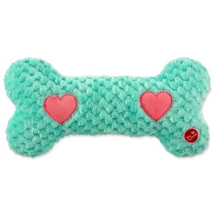 Hračka Dog Fantasy Cuddle Kost nahřívací tyrkysová 30cm 