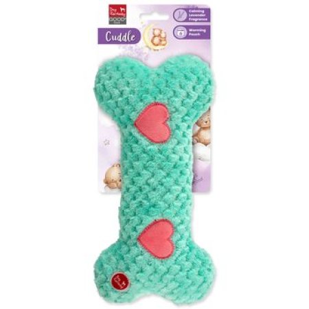 Hračka Dog Fantasy Cuddle Kost nahřívací tyrkysová 30cm 