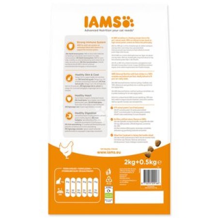 Krmivo IAMS Cat Adult Chicken 2kg + 500g ZDARMA