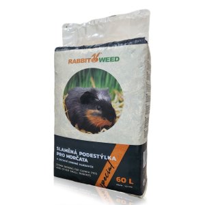 Rabbit Weed slaměná podestýlka MORČE speciál 60l