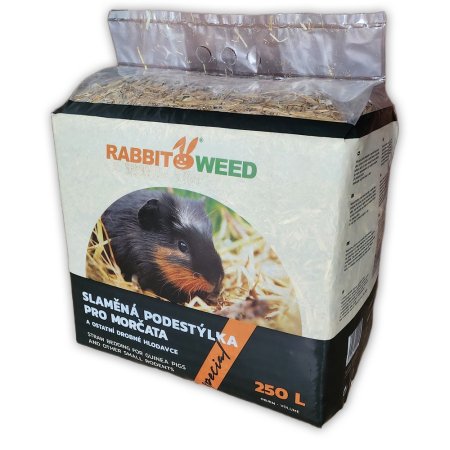 Rabbit Weed slaměná podestýlka MORČE speciál 250l