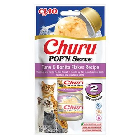 Churu Cat POP"N Serve Tuna&Bonito Flakes Recipe 2x35g