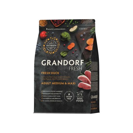 Grandorf FRESH granule pro psy Adult Medium & Maxi - Kachna 3kg