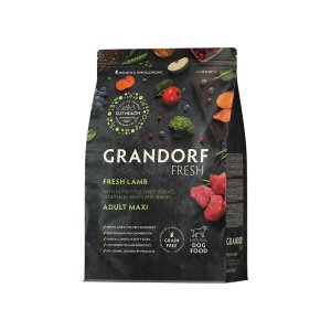 Grandorf FRESH granule pro psy Adult Maxi - Jehně 3kg