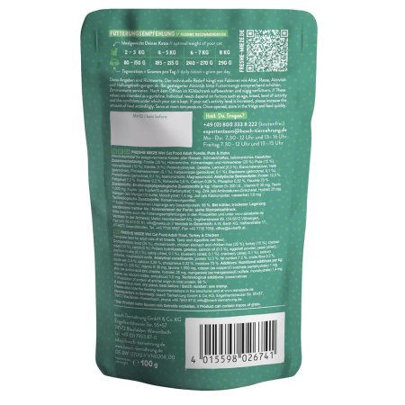 Bosch Cat Freshe Mieze Nassfutter Wet Food Trout, Turkey & Chicken 100 g
