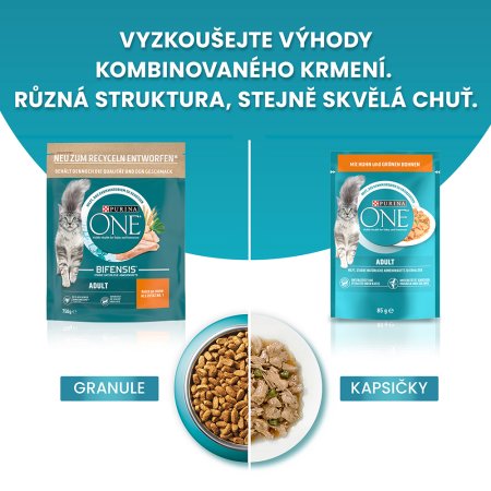 Purina One Bifensis Adult s kuřetem a celozrnnými obilovinami 7,5 kg
