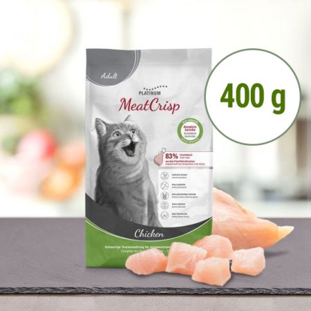 MeatCrisp Adult Chicken - Kuře pro dospělé kočky 400 g (EXPIRACE 11/2025)