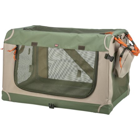 Tranportní přepravka COMFY, S: 47.5 x 44.5 x 70 cm, olivová/béžová