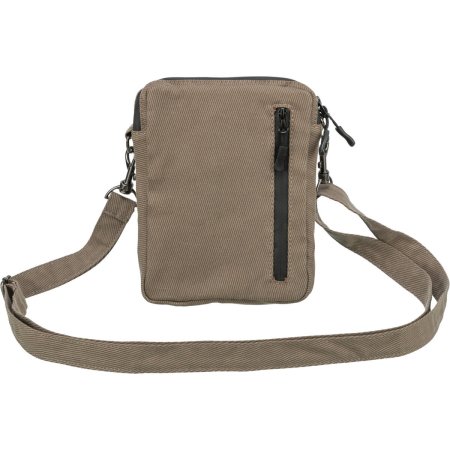 Taštička na pamlsky ø 16 × 21 cm, manšestrový vzhled, polyester, hnědá 