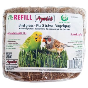 Apetit - Ptačí tráva - REFILL - 3x náhradní rohož a 3x semínka 30 g