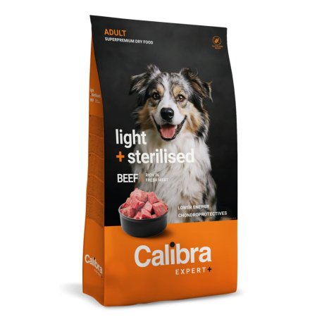 Calibra Dog EXPERT+ Adult Light & Sterilised Beef 2kg