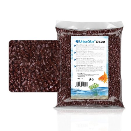 Akvarijní a terarijní štěrk tmavě hnědý 2 kg DECO