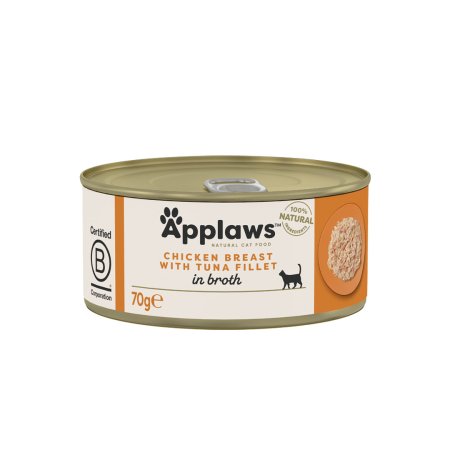 Applaws konzerva Cat Kuřecí prsa s tuňákem 70g
