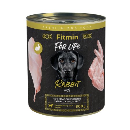 Fitmin dog For Life tin rabbit 800g