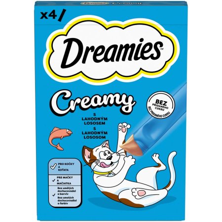 Dreamies pochoutka Dreamies Creamy s lososem 4 x 10 g