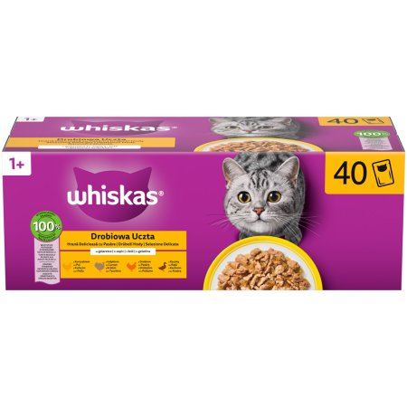 Whiskas kapsička Drůbeží výběr v želé 40 x 85 g
