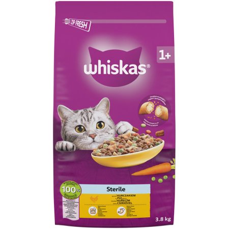 Whiskas granule Sterile s kuřecím 3,8 kg