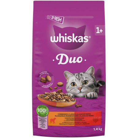 Whiskas granule DUO jehněčí a krůtí 1,4 kg