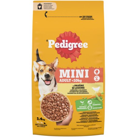 Pedigree granule Mini Adult drůbeží se zeleninou 1,4 kg