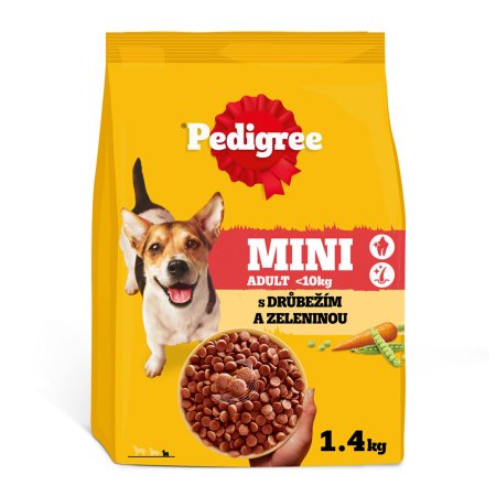 Pedigree granule Mini Adult drůbeží se zeleninou 1,4 kg