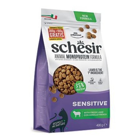 Schesir Cat Animal Monoprotein Sensitive jehněčí 400g