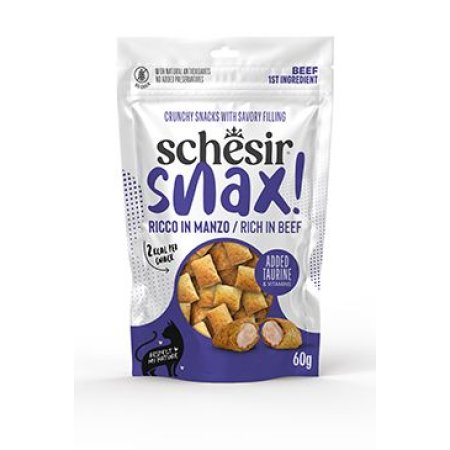 Schesir Cat Snax! pochoutka Hovězí polštářky 60g