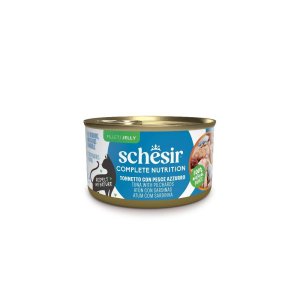 Schesir Cat konz.Compl.Nutrition Tuňák+šproty želé 85g