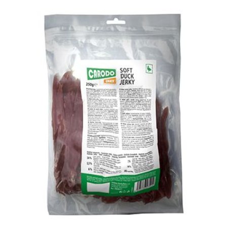 CARODO Dog poch. Měkké kachní jerky 250g