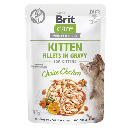 Brit Care Cat Kitten Fillets in Gravy Choice Chicken 85 g