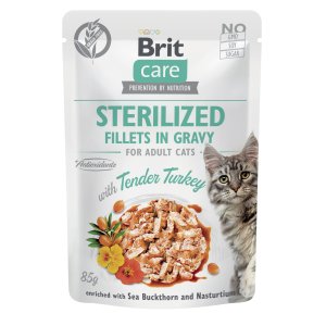 Brit Care Cat Sterilized Fillets in Gravy with Tender Turkey 85 g