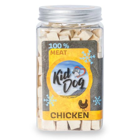 KIDDOG Super Premium 100% freeze dried CHICKEN CUBES - čisté kuřecí maso sušené mrazem 80 g
