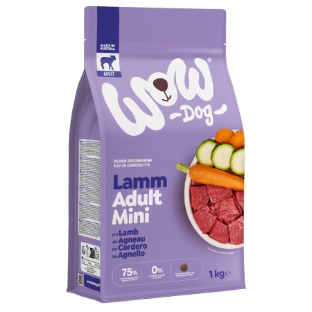 WOW Dog granule Jehněčí Adult 1kg Mini