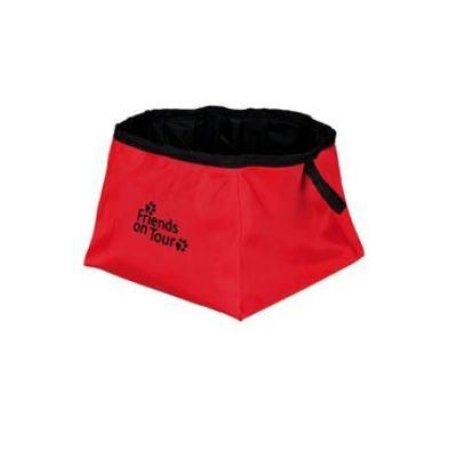 Trixie Miska nylon cestovní na vodu 1,8l Červená TR (POŠKOZENÝ OBAL)